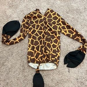 Giraffe top with hoofed hands and tail  dress up costume